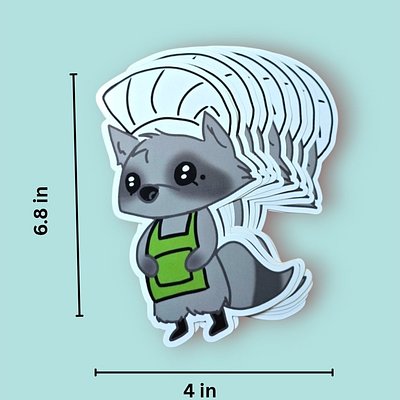 Milk, The Racoon Baker Sticker