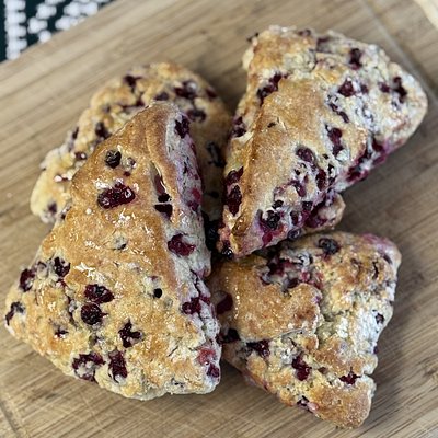 Cranberry Orange Sourdough Scones 