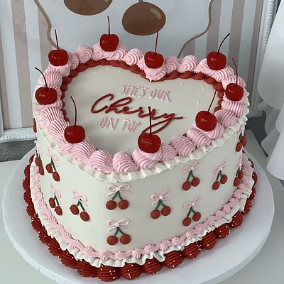 Cherry Bow Cake