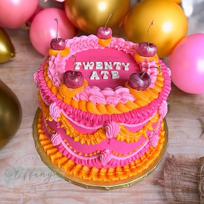 8” Round- Vintage style - Multi Colored