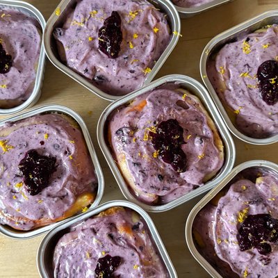 Blueberry Lemon Cinnamon Rolls - Pack Of 4 