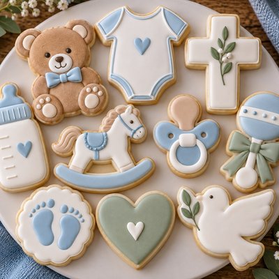 Baptism Celebration Design Cookie