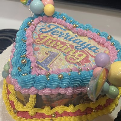 Carnival Theme Heart Cake 