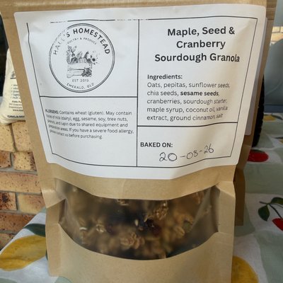 🍁 Maple & Cranberry Sourdough Granola 