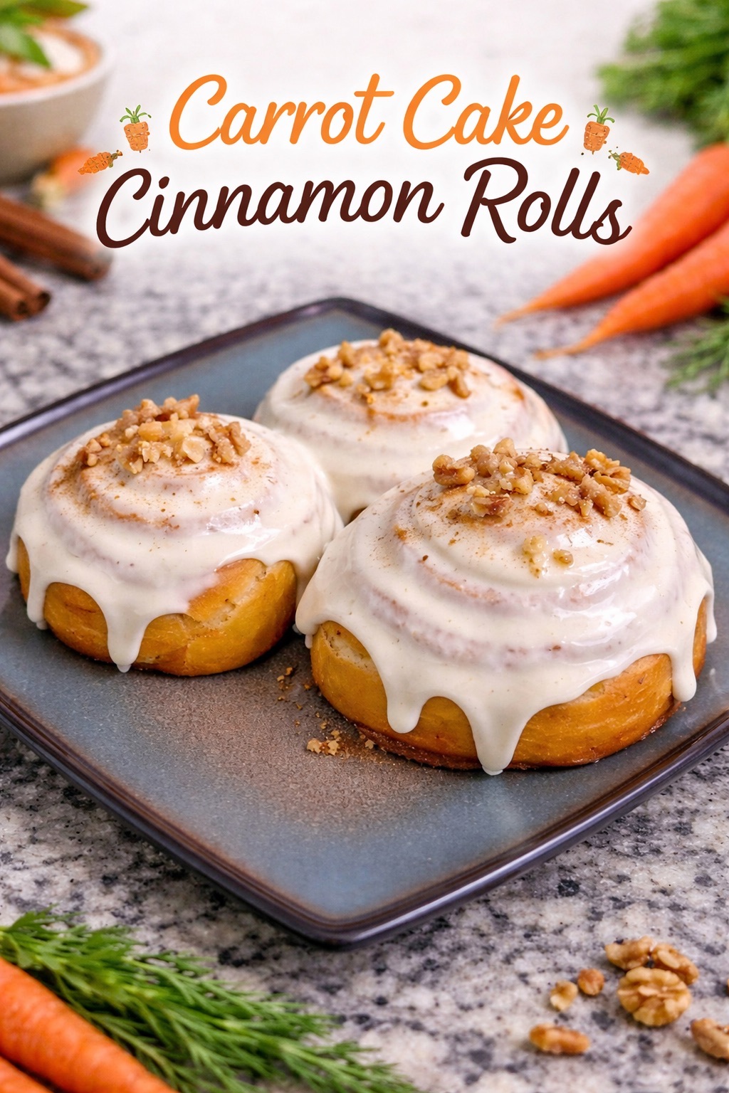 Carrot Cake Cinnamon Rolls