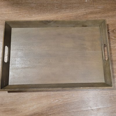 Tan Wooden Tray Rental 