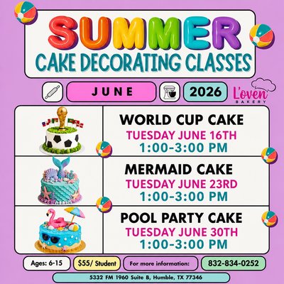  Summer 2026 Cake Class
