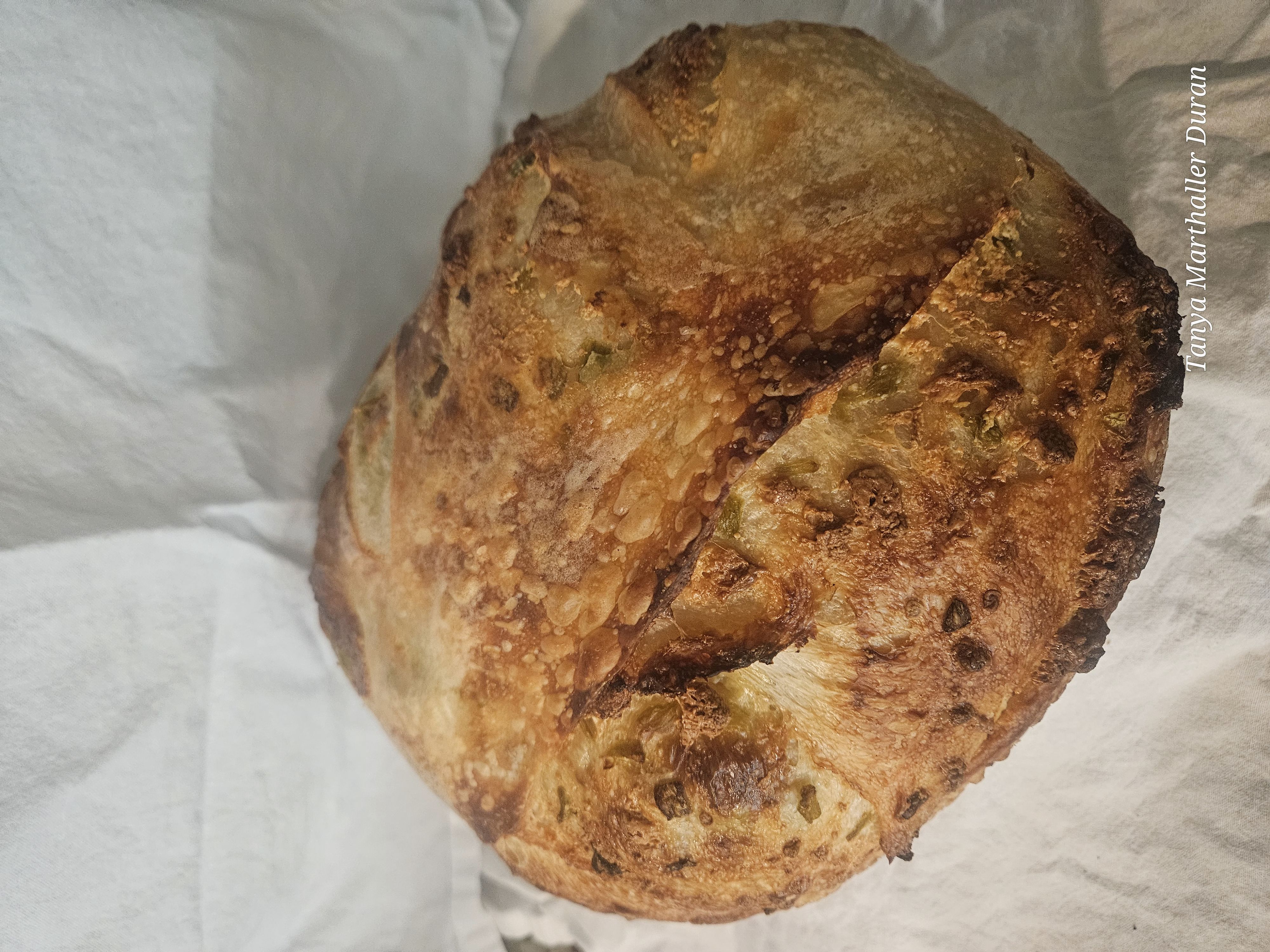 Sourdough Loaf Green Chile and Cheese (Mild or Hot)