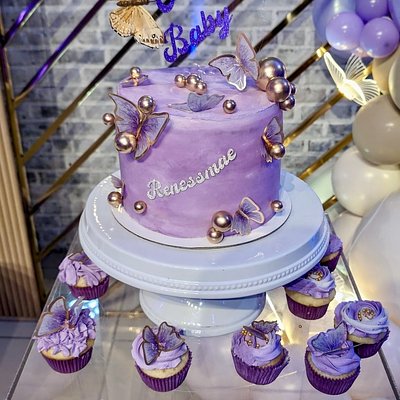 Lavender Butterfly Cake