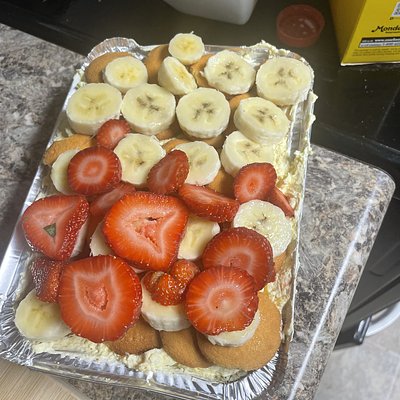Half And Half Serving Banana Pudding Loaf Pan 