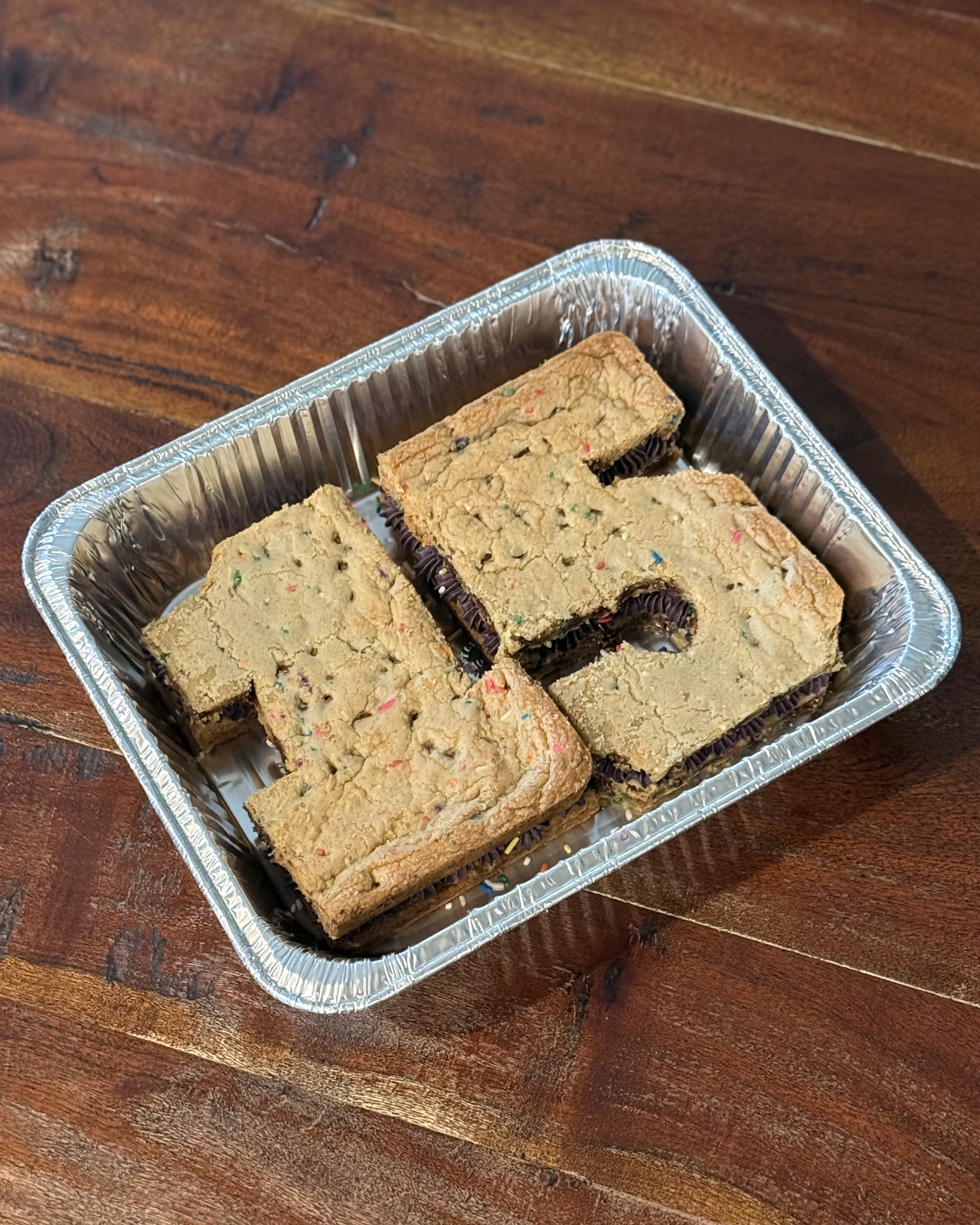 Chocolate Chip Cookie Cake Sandwich with Buttercream Between the Layers (serves 15-18)