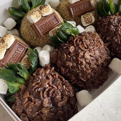 6 Count - 12 Count S'mores or Double Chocolatey, Chocolate Covered Strawberries 