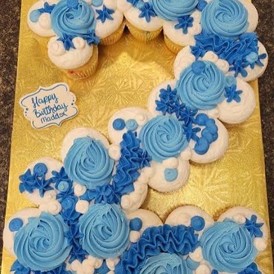 Single Number Cupcake Cake 