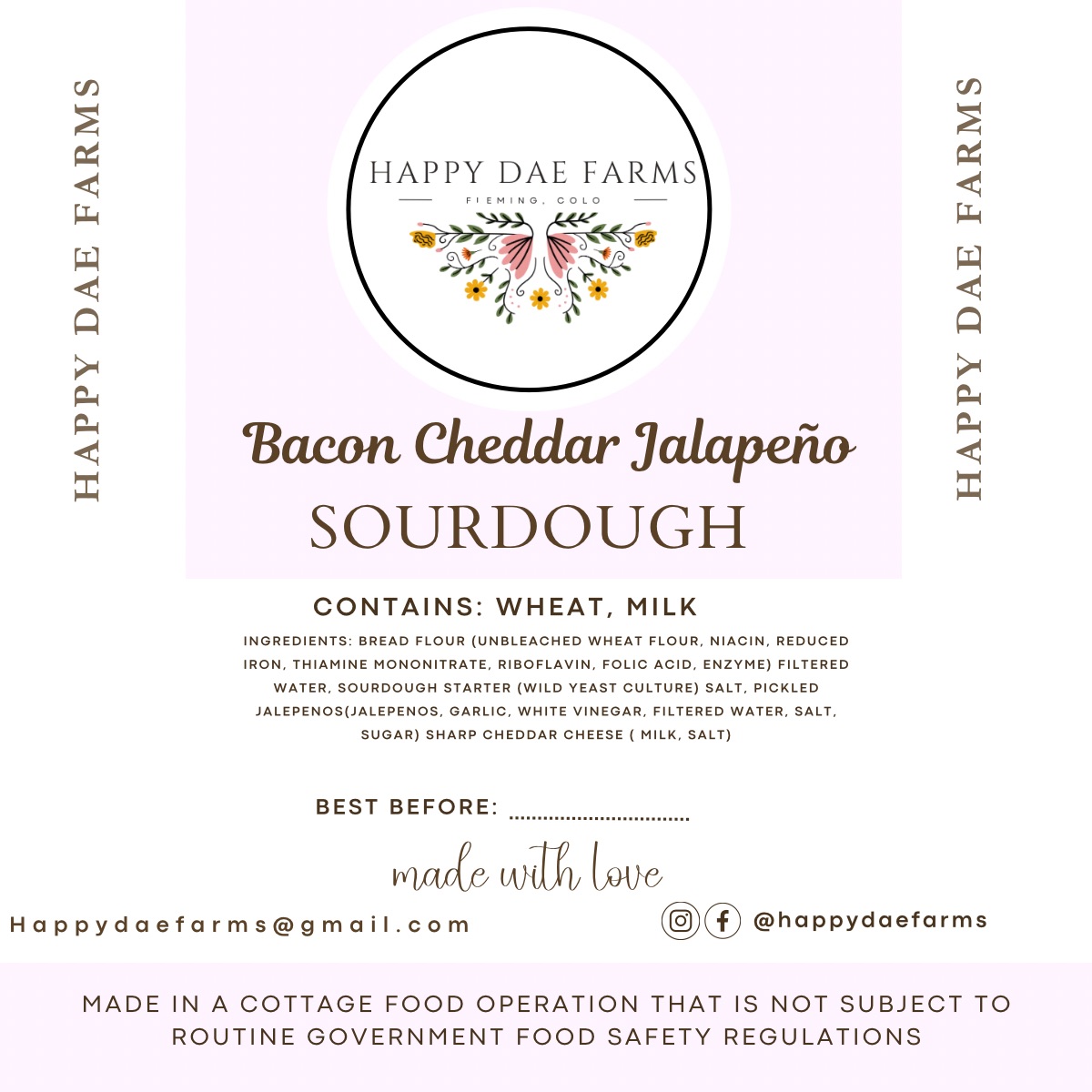 Bacon Jalapeño Cheddar Sourdough 