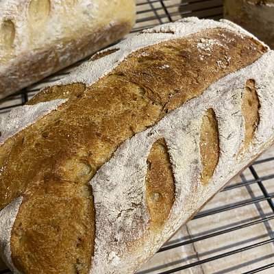 Garlic Rosemary Sourdough Bread 
