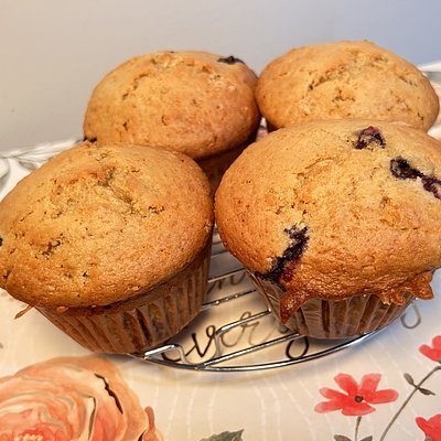 2 Large Sourdough Blueberry Cream Cheese Stuffed Muffin