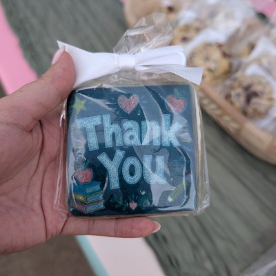 Square Teacher Appreciation Cookies