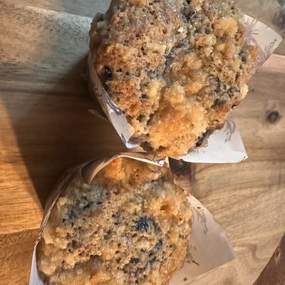Sourdough Blueberry Cheesecake Muffins