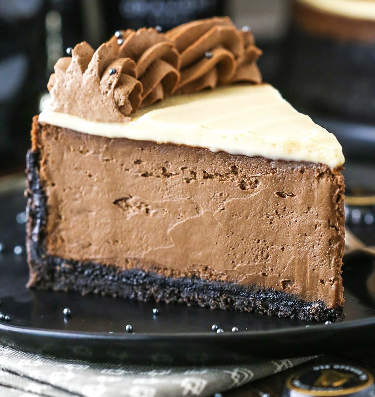 Guinness Chocolate Cheesecake Slice