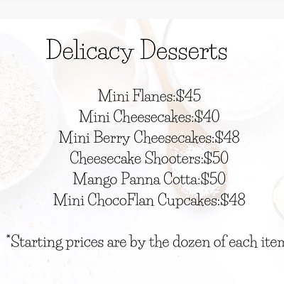 Dessert delicacies 