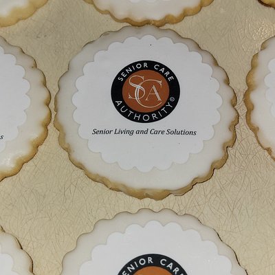 Decorated Edible Image Logo Cookies For Business