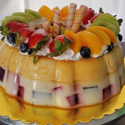 Gelatina~Jello Flan Decorado~Decorated 10"