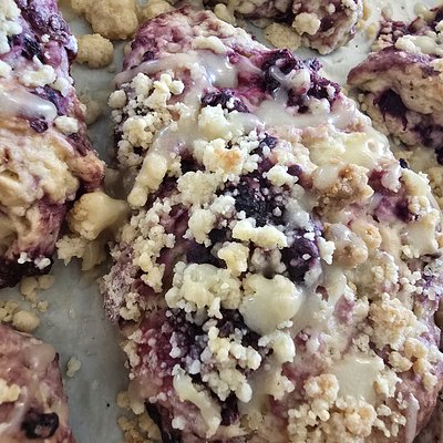 Organic Sourdough Blackberry Streusel Scones( LONG FERMENTED)( ORIGINAL RECIPE CREATION) 
