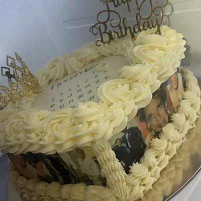 8 Inch Heart Or Round Cake With Edible Images