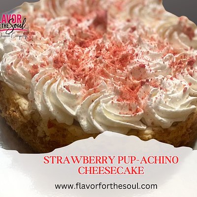 FOR DOGS: Strawberry Pup-achino Cheesecake