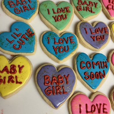 Sweethearts Baby Shower Cookies 