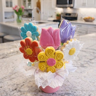 6 Piece Cookie Bouquet 