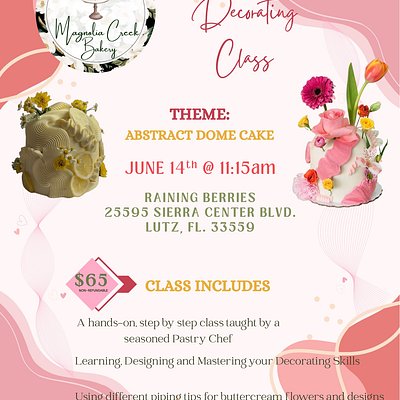 ABSTRACT DOME CAKE DECORATING CLASS JUNE 14TH @11:15AM