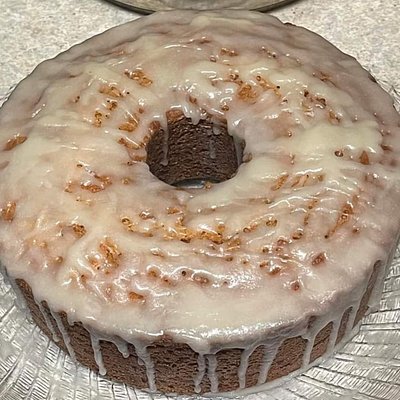 Plain Pound Cake With Glaze 
