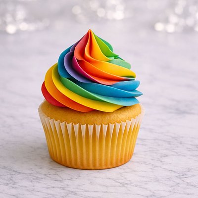 Custom Rainbow Cupcakes