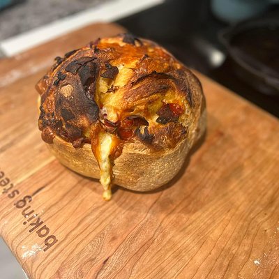 Pepperoni Mozzarella & Basil Sourdough Loaf