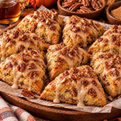 Maple Pecan Sourdough Scones