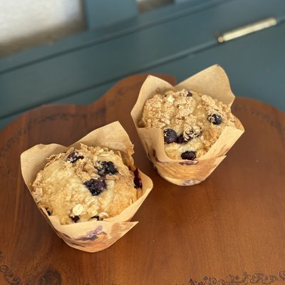 Blueberry Sourdough Streusel Muffin