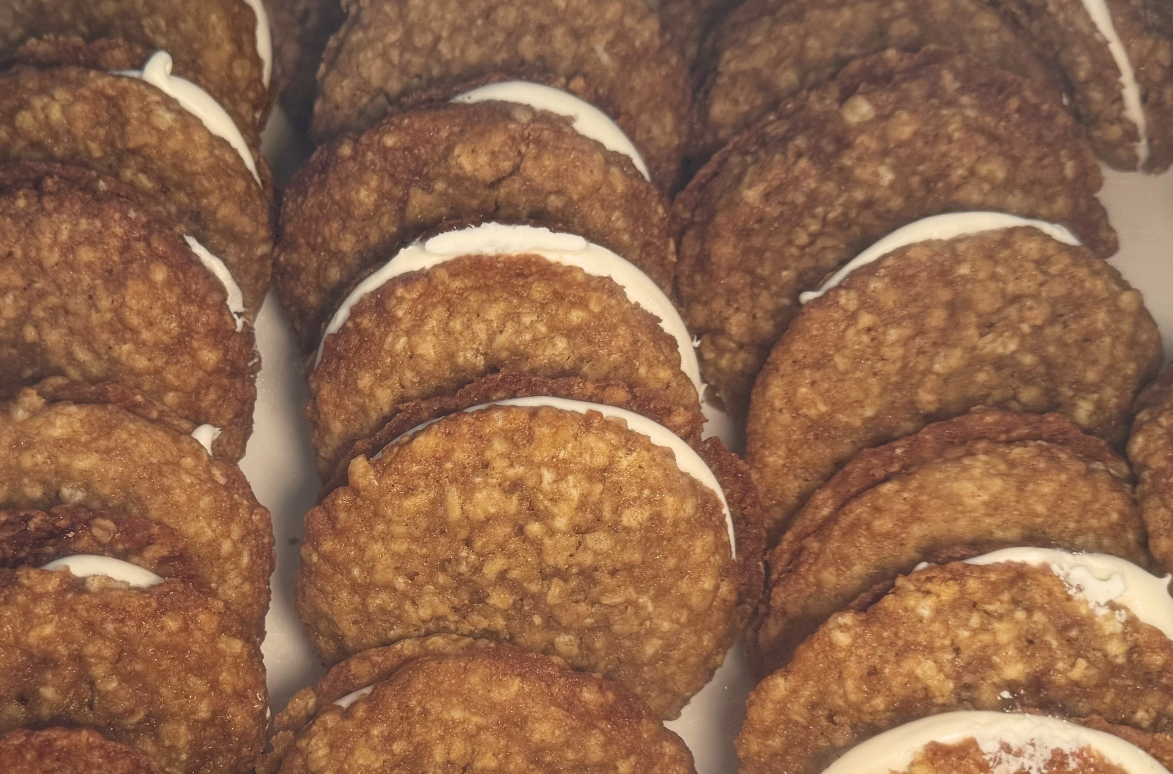 Marshmallow Cream Filled Oatmeal Cookies