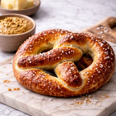 Big Soft Sourdough Pretzels