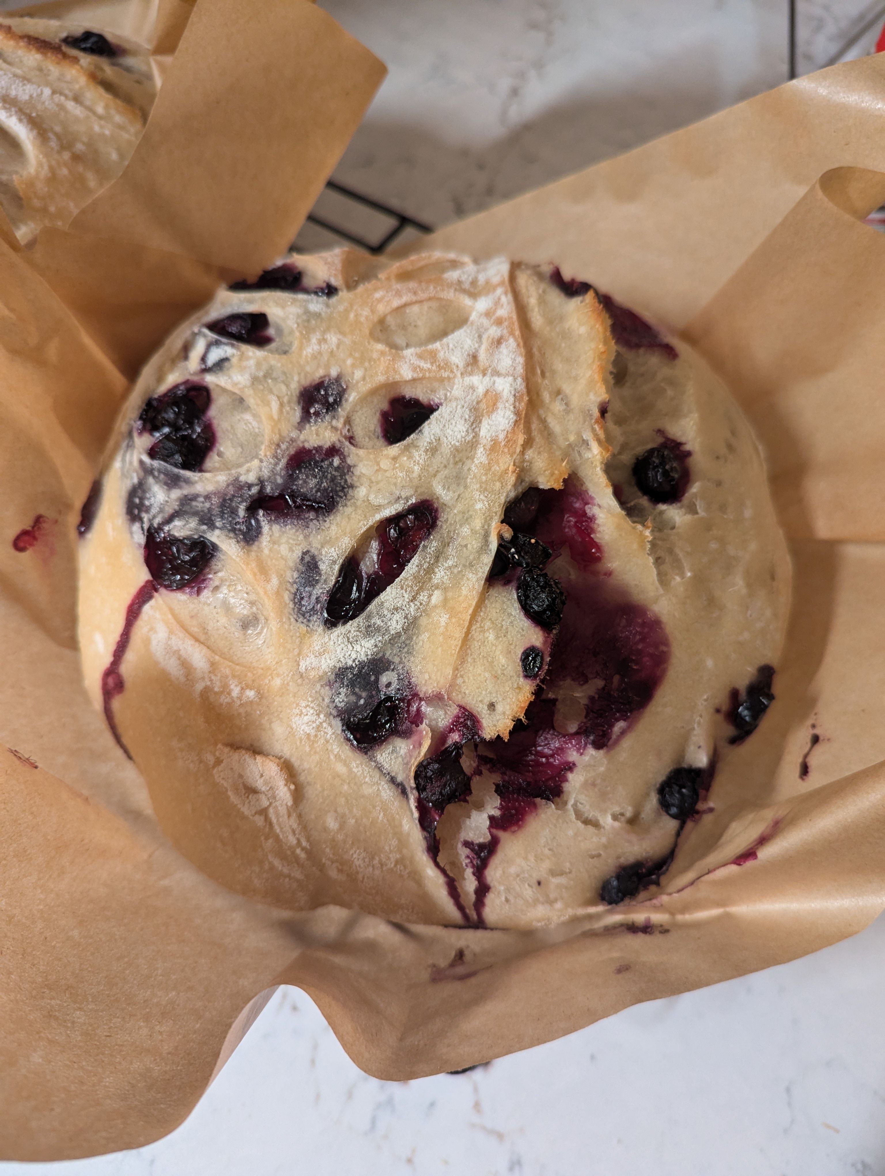 Blueberry & Lemon Zest Sourdough Boule