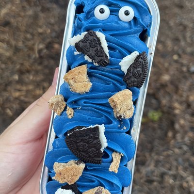 Cookie Monster Mini Loaf Cake