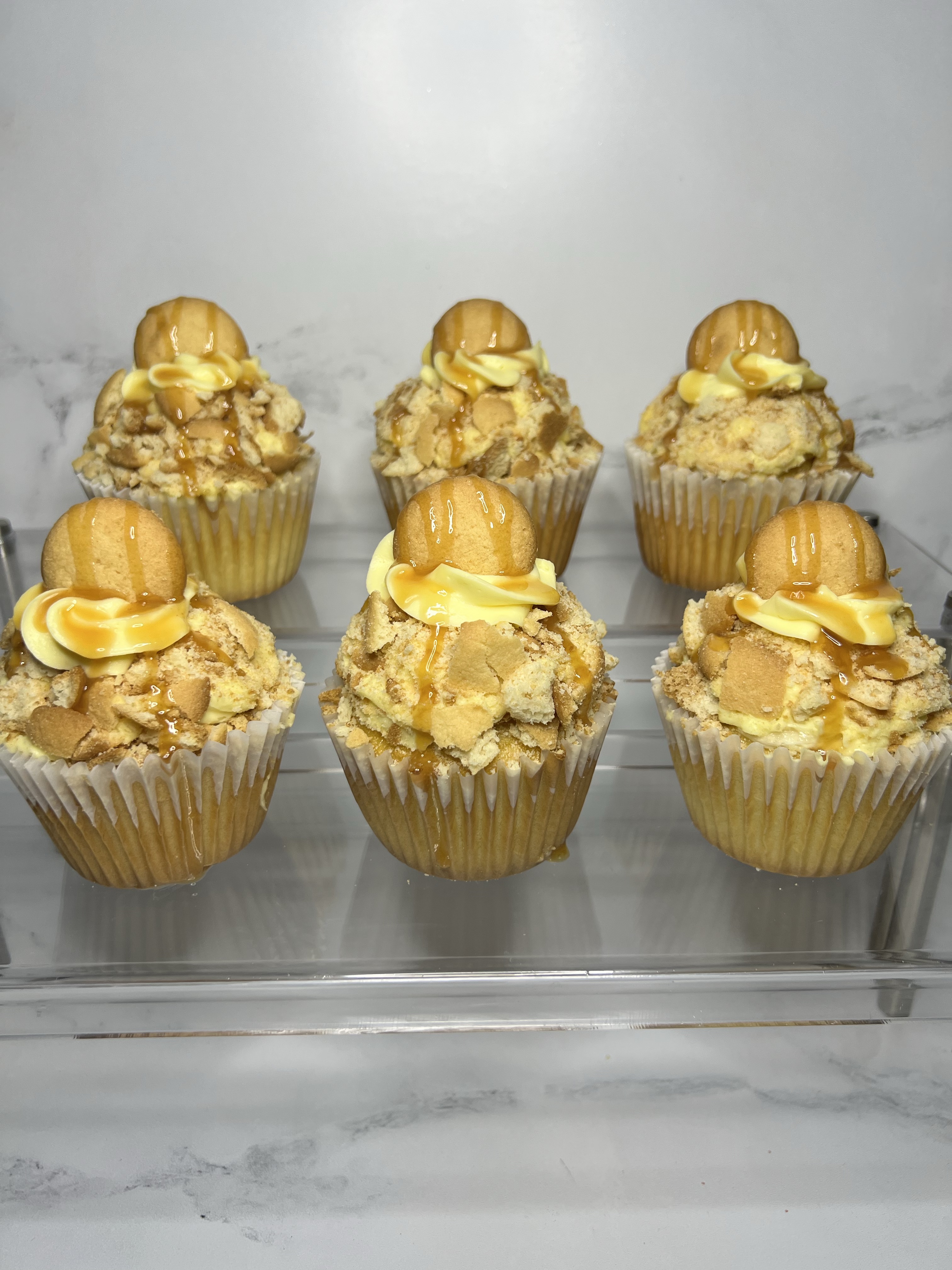 1 Dozen Jumbo Banana Pudding Cupcakes 