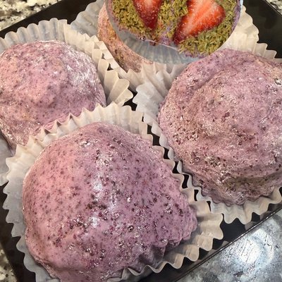 Ube Dubai Strawberry Chewy Cookies