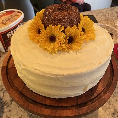 Pumpkin Spice Cake W/ Cream Cheese Frosting