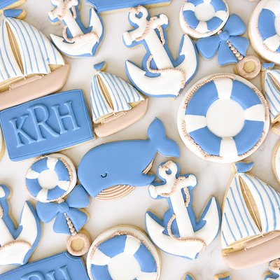 Nautical Baby Shower Cookies