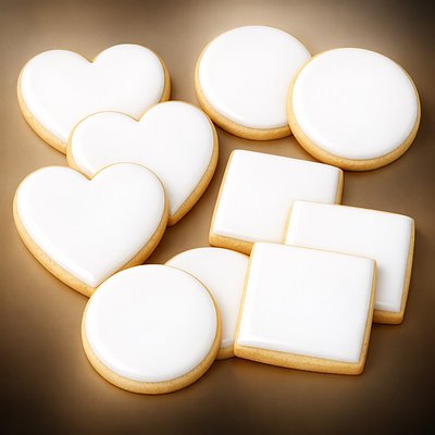 Plain Sugar Cookie With Flood Icing - No Design-