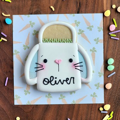 PERSONALIZED Bunny Basket (BLUE)