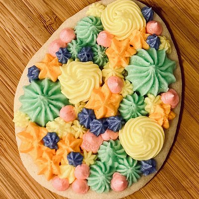🌸 Buttercream Easter Egg Cookies 🌸  