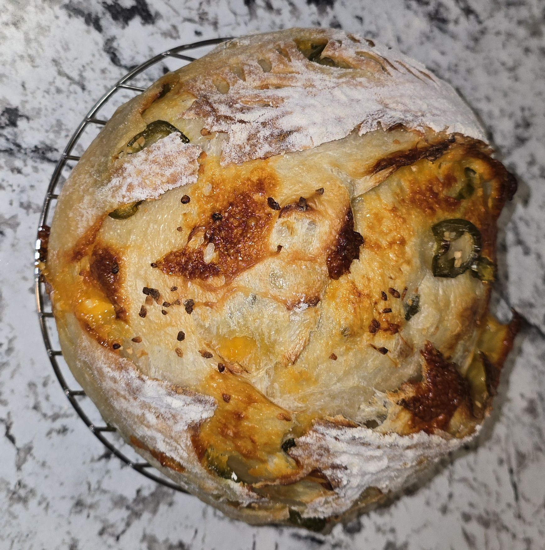 Sourdough Jalapeño Cheddar Boule