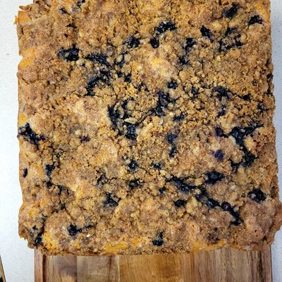 Lemon Blueberry Sourdough Coffee Cake 